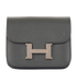 Hermes Constance Slim Wallet, &pound;1,850, Accessories, Grey, Leather, Front view